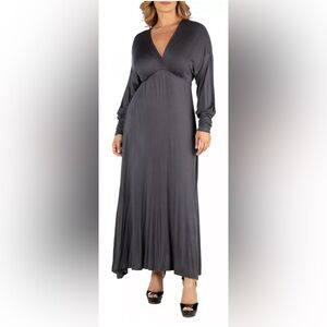 24Seven Formal Long Sleeve Maxi Dress